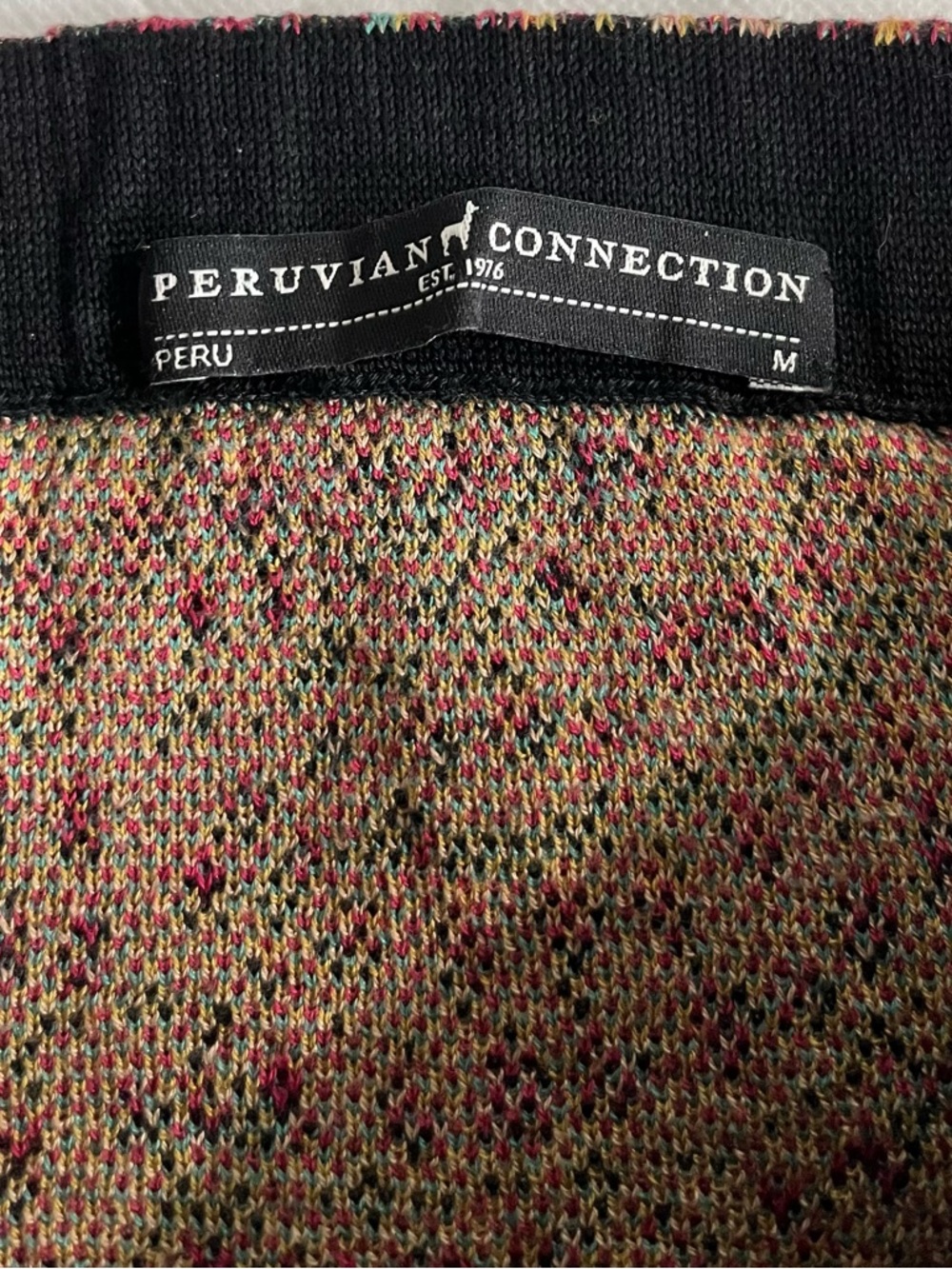 Peruvian Connection Black Multi-Color Pattern skirt - Picture 4 of 4